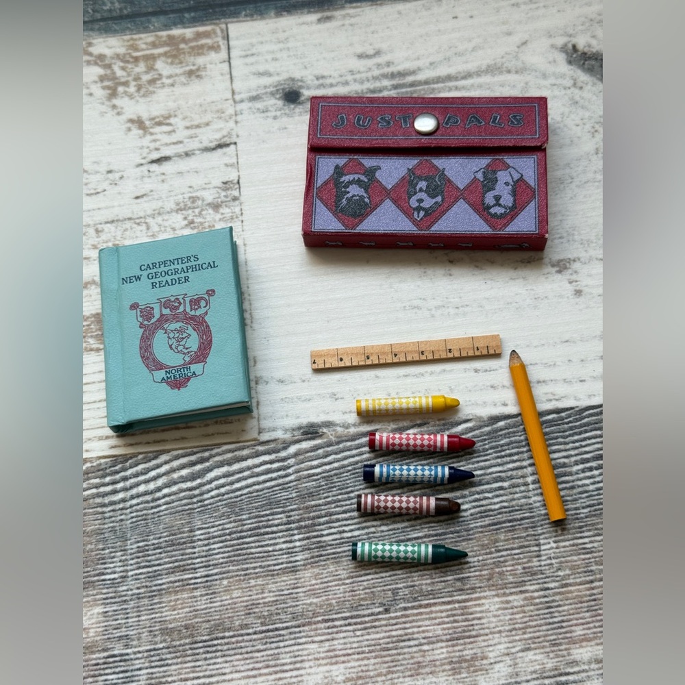American Girl Doll KIT Kittredge SCHOOL Supplies - 1st Ed Book & Pencil Box Only